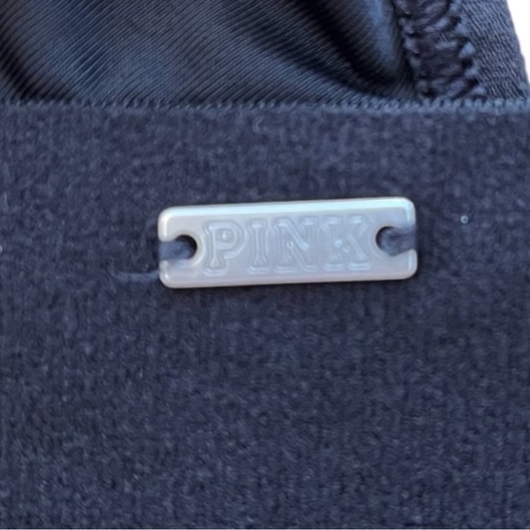 Pink by Victoria’s Secret Lace Triangle Bralette with Embroidered Roses on Black - Picture 13 of 16